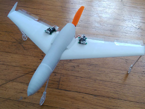 Mach 4 Micro Flying Wing in White Natural Versatile Plastic