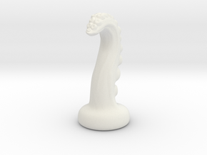 Tentacle Hook With Nail Hole in White Natural Versatile Plastic