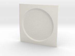 Parametric Coaster in White Natural Versatile Plastic