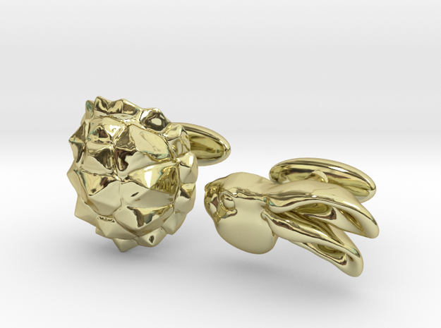Tortoise and the Hare in 18k Gold Plated Brass