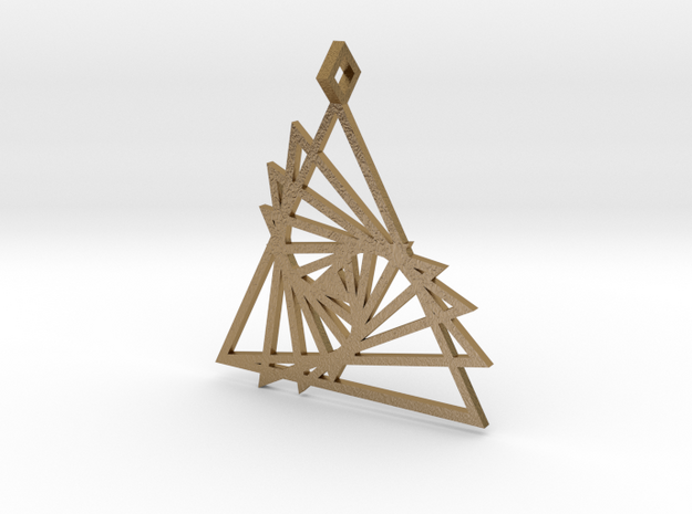 Triangle array in Polished Gold Steel