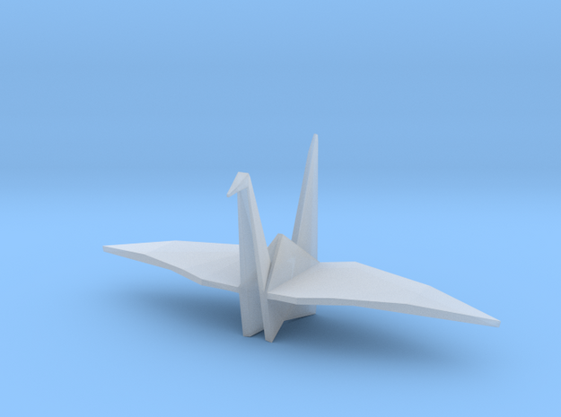 Origami Crane in Tan Fine Detail Plastic