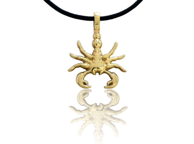 SCORPION TOTEM Zodiac Pendant Jewelry Symbol in Polished Brass