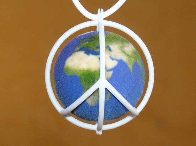 World Peace III (Cage) in White Processed Versatile Plastic