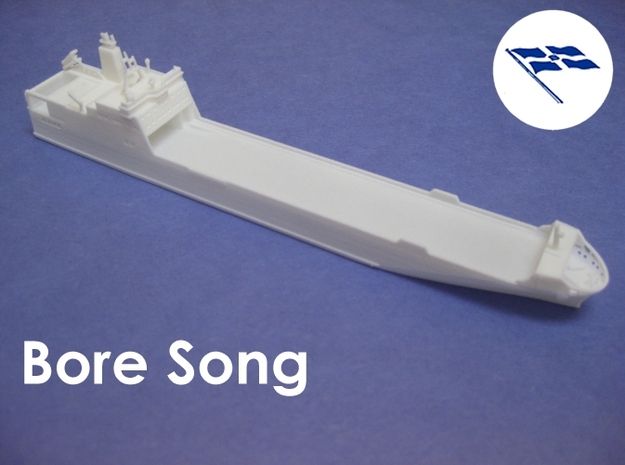 MV Bore Song (1:1200) in White Natural Versatile Plastic: 1:1200