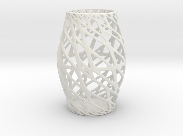 Art Vase 3 160mm in White Natural Versatile Plastic