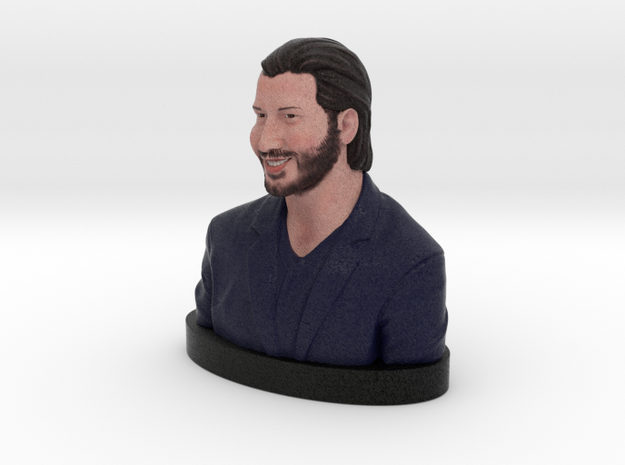 Keanu Reeves Happy Bust in Full Color Sandstone