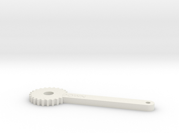 Ag1 Part Gear Right Long in White Natural Versatile Plastic