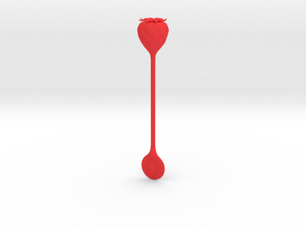 CR Strawberry Stirrer in Red Processed Versatile Plastic
