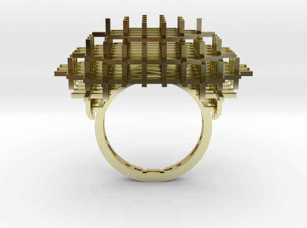 Cross Ring in 18k Gold Plated Brass