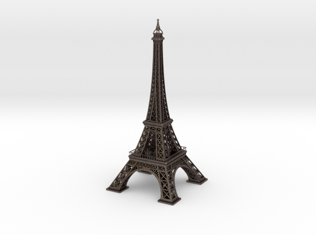 Eiffel Tower in Polished Bronzed Silver Steel