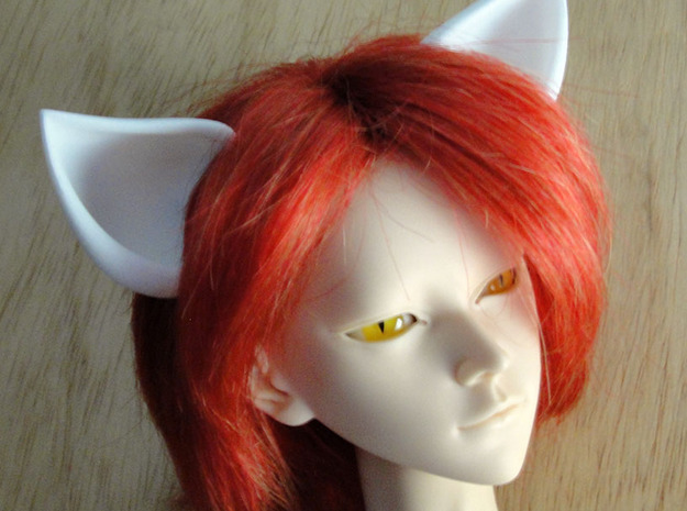 Fox Ears MSD doll size in White Natural Versatile Plastic