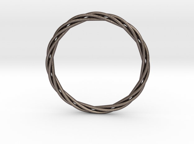 twisted bracelet in Polished Bronzed Silver Steel