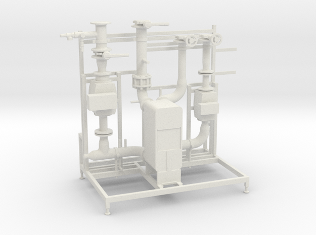 Pump Station Scale model in White Natural Versatile Plastic