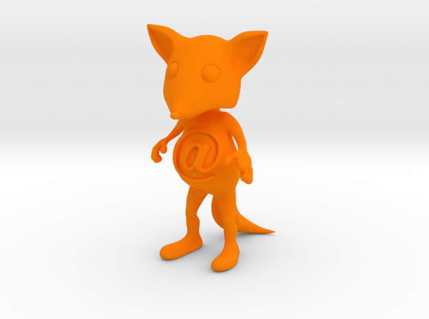Tiny @Belly Fox in Orange Processed Versatile Plastic