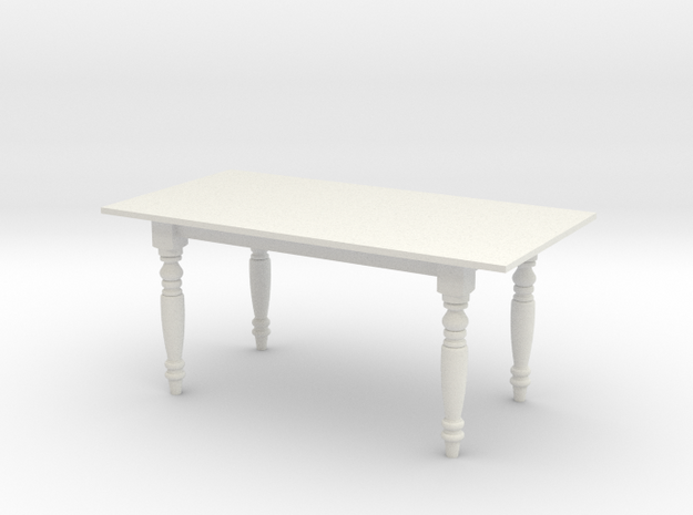 1:24 Dining Table 2 (NOT FULL SIZE) in White Natural Versatile Plastic
