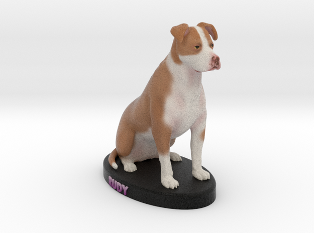 Custom Dog Figurine - Rudy in Full Color Sandstone