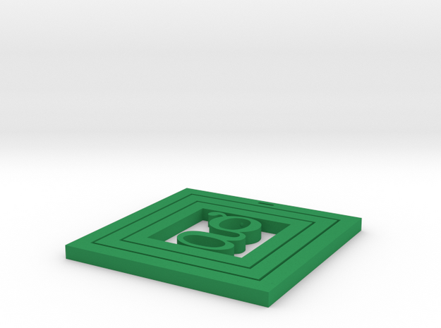 Coaster Square in Green Processed Versatile Plastic