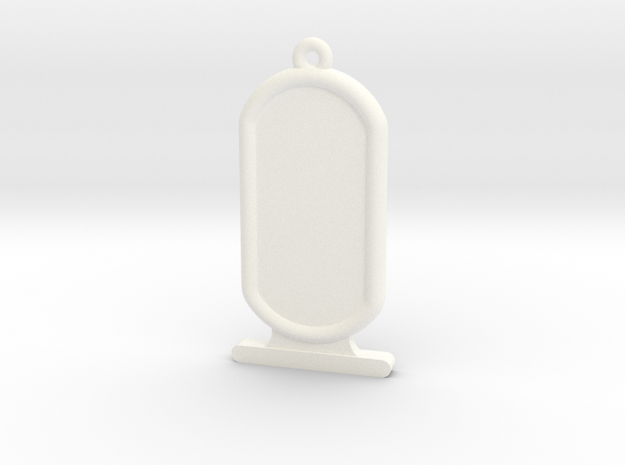 Customizable Ancient Egyptian Cartrouche in White Processed Versatile Plastic