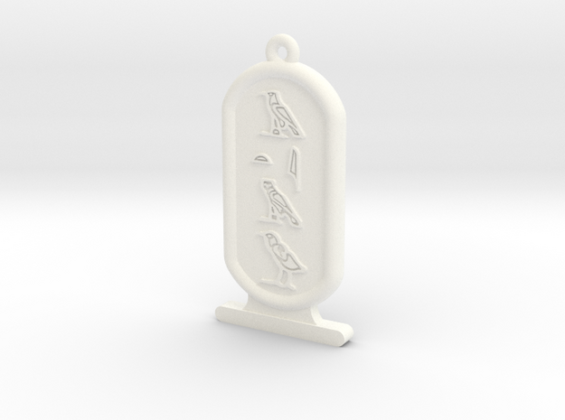 Pharaoh Atem's Cartrouche - Yu-gi-oh! in White Processed Versatile Plastic