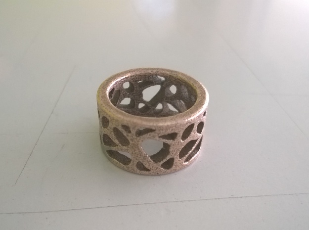 breathing ring in Polished Bronzed Silver Steel: 5.5 / 50.25