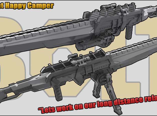 Happy Camper: Sniper Rifle in White Natural Versatile Plastic