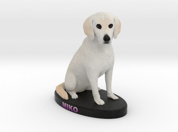 Custom Dog Figurine - Miko in Full Color Sandstone