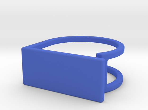 Ring with your drawing. Engraved. in Blue Processed Versatile Plastic
