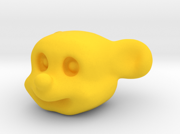 Doggy Fig Mask in Yellow Processed Versatile Plastic