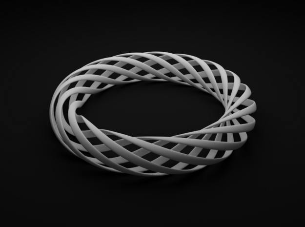 Spiral Style Bracelet  in White Processed Versatile Plastic