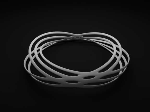 Spiral Style Bracelet 2 in White Processed Versatile Plastic