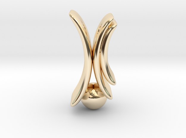  X Pendant  in 14k Gold Plated Brass