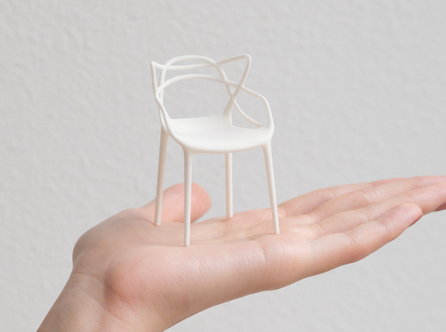 Masters Chair Miniature 1:12 in White Natural Versatile Plastic