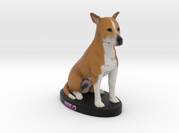 Custom Dog Figurine - Niko in Full Color Sandstone