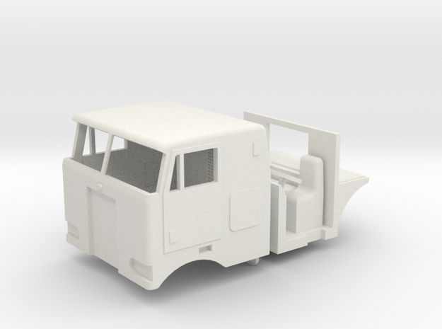 1/64 Peterbilt 352 Cab, Interior, grill and headli in White Natural Versatile Plastic