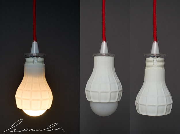 Bomba lampshade in White Processed Versatile Plastic