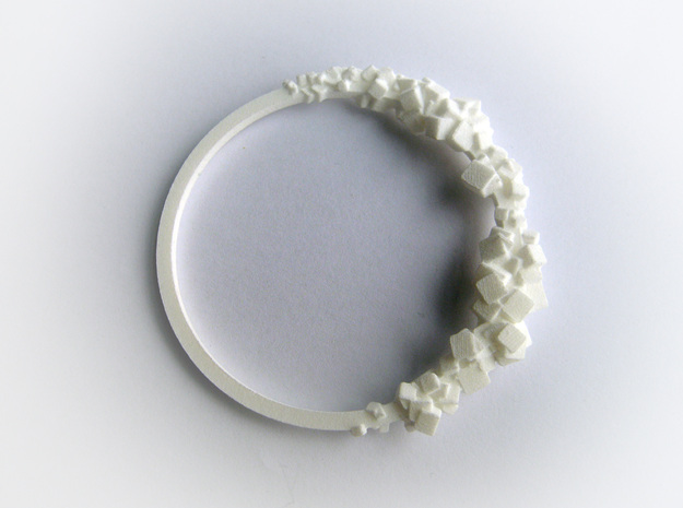 Rock Bracelet  in White Natural Versatile Plastic