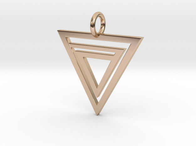 Delta Pendant in 14k Rose Gold Plated Brass