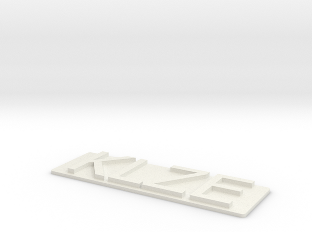 KLZE-Tach in White Natural Versatile Plastic