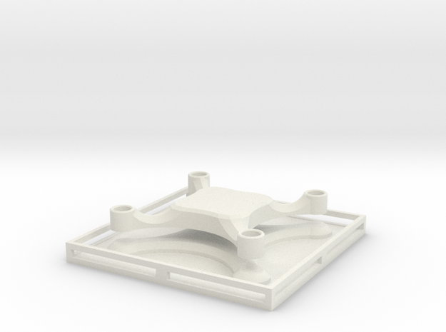 MicroQuad frame mold in White Natural Versatile Plastic