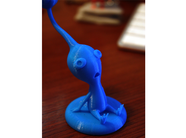 Blue Pikmin Sitting in Blue Processed Versatile Plastic