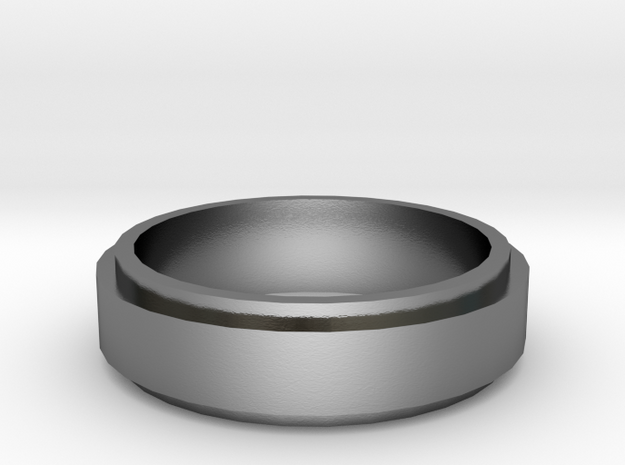 On top ring (19 mm diameter)  in Polished Silver