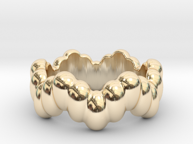 Biological Ring 14 - Italian Size 14 in 14k Gold Plated Brass