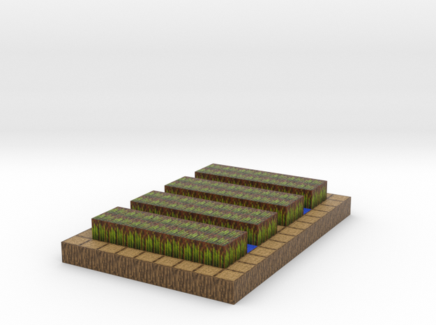 Minecraft village farm plant in Full Color Sandstone
