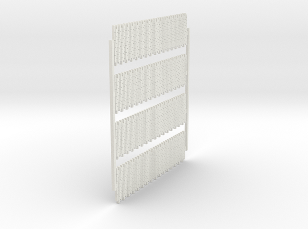 A-nori-bricks-narrow-tall64-sheet-x4-1a in White Natural Versatile Plastic