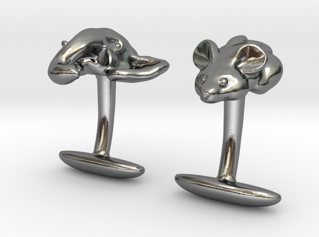 Mouse Elephant in Polished Silver