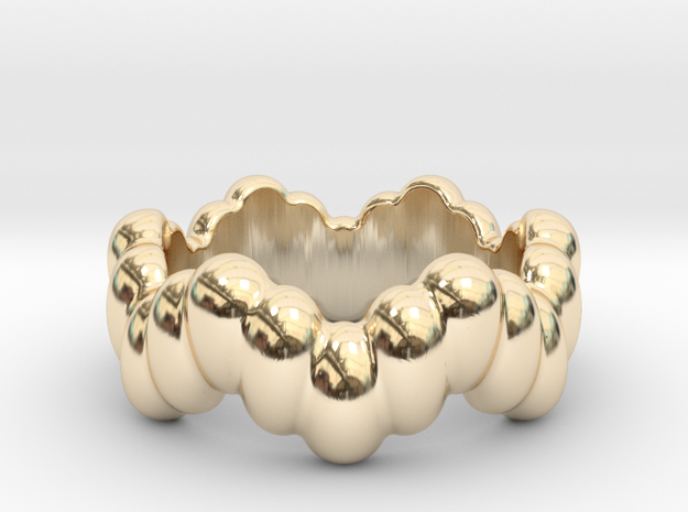 Biological Ring 18 - Italian Size 18 in 14k Gold Plated Brass