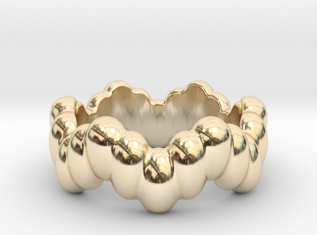 Biological Ring 19 - Italian Size 19 in 14k Gold Plated Brass