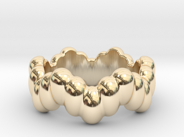 Biological Ring 20 - Italian Size 20 in 14k Gold Plated Brass