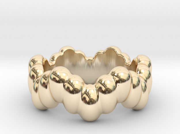 Biological Ring 25 - Italian Size 25 in 14k Gold Plated Brass